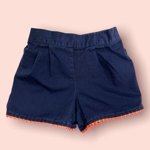 Janie and Jack Navy Shorts with Coral Trim Size 12-18 months